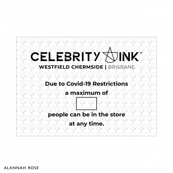 Product Image_Celebrity Ink_A4 Covid Restriction Sign