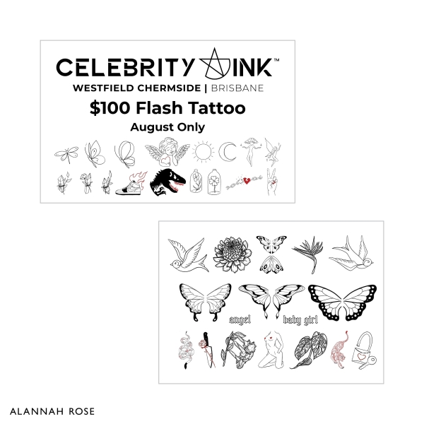 Product Image_Celebrity Ink_August 2022 Flash Tattoo Sign with Timber Handle