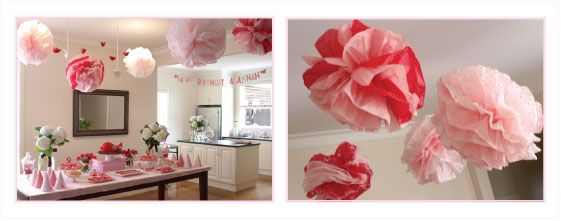 bird party inspirations, tissue paper pom poms, wholesale party invitations