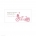 Bicycle Built for Two Pink Favour Tag