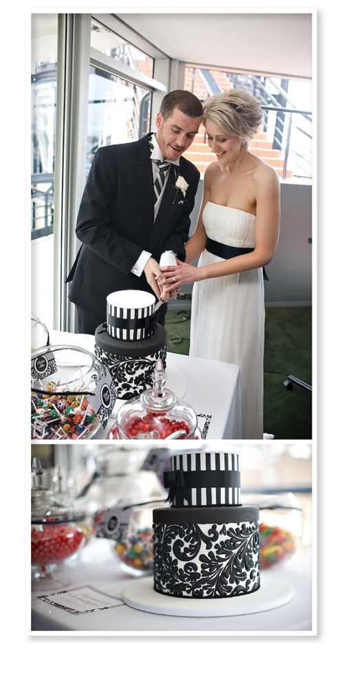 black and wedding invitations